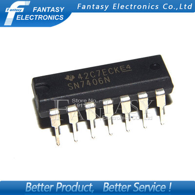 

50PCS SN7406N DIP14 SN7406 DIP 7406 new&original IC free shipping
