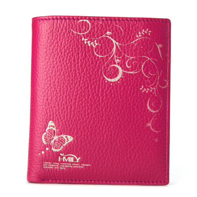 

HMILY Women Wallet Follow Pattern Pocket Genuine Leather Ladies Purse Mini Card Holder Cute Ladies Money Bag Ultrathin Model