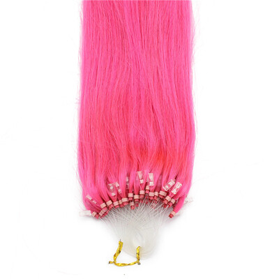 

Full Head 100g Fuchsia Pink Micro Loop Ring Remy Human Hair Extensions