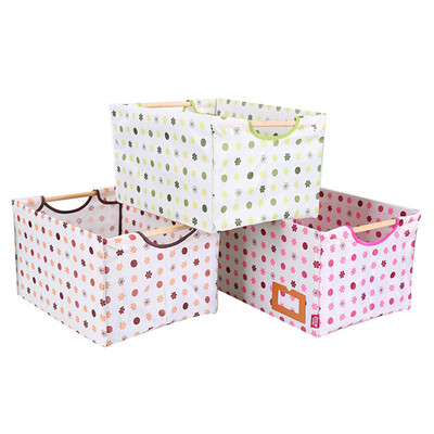 

Youjia mixed color Oxford cloth storage box non-woven art clothes storage box wardrobe storage box underwear folding storage box 3 Pack U-5120