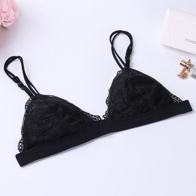 

Europe&America ultrathin Sexy lace No steel ring without spongy Triangulation cup Looking small bras