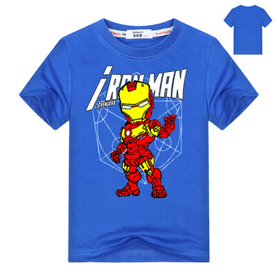

2018 Летняя детская одежда Superhero Хлопковая майка Tee Boys Супермен Batman Мстители Ironman t рубашки Brand Clothing 3-13y