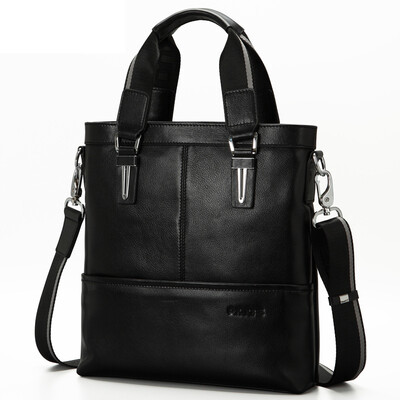 

P.kuone® Hot Selling 2015 New Fashion Men Genuine Leather Handbag Famous Brand Messenger Bag
