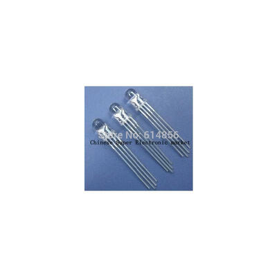 

100pcs 5mm RGB Ultra Bright led Common Cathode 3.1-3.3V red green blue three color four feet seven lights