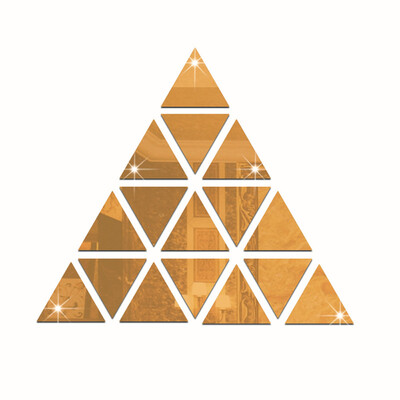 

MEYA Triangle Mirror Wall Stickers DIY Crystal acrylic wall mirror sticker 50pcs per lot