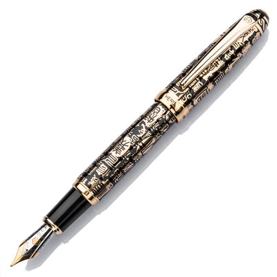 

Hero (HERO) 8001 Renyi Li Zhi letter boutique boxed iridium gold pen black