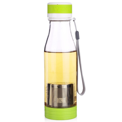

Green beads lvzhu 500ml creative portable leak-proof anti-wiping with tea filter travel free plastic cup PC302 fruit green