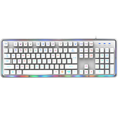 

Yibo (E-3LUE) K725 семицветная подсветка кабеля игровая клавиатура метеорная версия