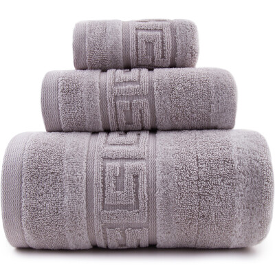 

Sanli combed cotton Class A baby available auspicious satin file cut velvet towel towel three-piece gift box