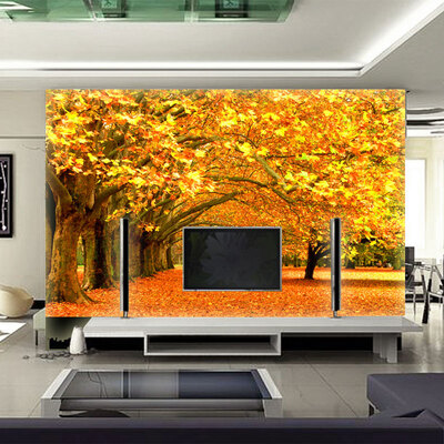 

Custom photo wallpaper Large mural sofa background wallpaper 3D non-woven maple mural wallpaper