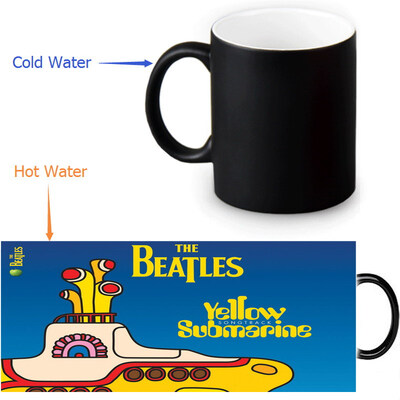 

The Beatles Yellow Submarine 350ml12oz Heat Reveal Mug Color Change Coffee Cup Sensitive Morphing Mugs Magic Mug Milk Tea Cups