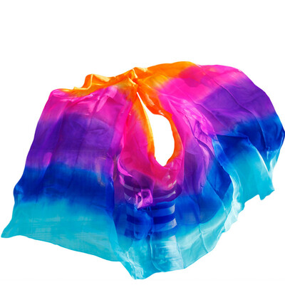 

Dance veils Handmade Natural Silk Belly Dance Veils TurquoiseRoyal BluePurpleRoseOrange 250270114 cm Dance Props Silk Veils