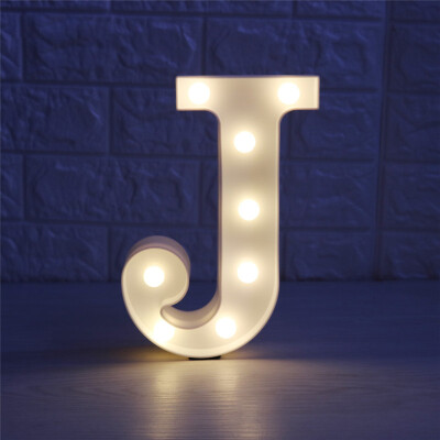 

WH 26 Letters White LED Night Light Marquee Sign Alphabet Lamp For Birthday Wedding Party Bedroom Wall Hanging Decoration