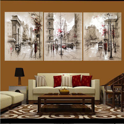 

3 Panels Canvas Painting modern on the wall Picture Living room&bedroom art decorative pictures flower paintings 40X50cmX3pcs