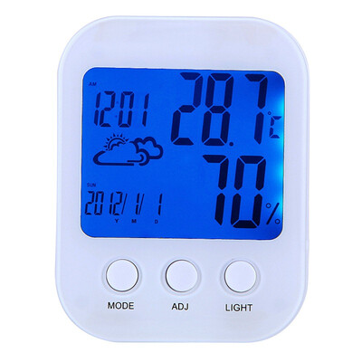 

Yuhuaze electronic hygrometer thermometer large screen with clock date memory function