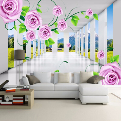 

Пользовательские фото фрески Современные 3D-стерео пространства Роза Vines Жилая комната диван ТВ Фон Обои для стен Обои для спальни