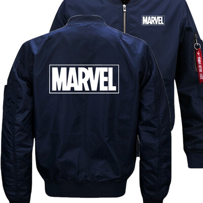 

Marvel Comics Bomber Flight Flying Jacket Winter thicken Warm Zipper Men Jackets Anime Mens Casual Coat 15