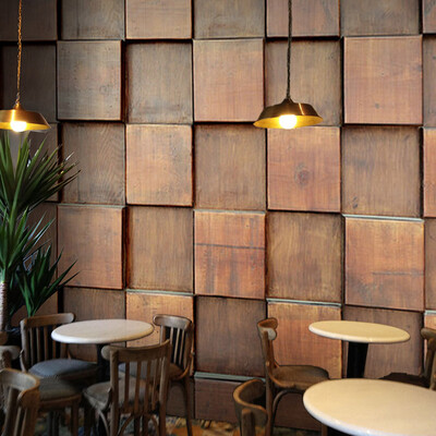 

Custom photo wallpaper 3D stereo retro wood wallpaper mural KTV room casual Cafe wallpaper