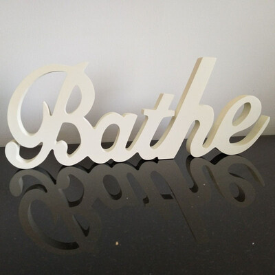 

Wooden Bathe Word Sign Wedding Home Party Decor
