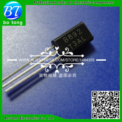 

Free shipping 2SB892-S 2SB892 B892 PNP TO-92L PNP Epitaxial Planar Silicon Triode Transistor 200pcs/bag