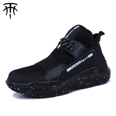 

I NEVER QUIT mens cashmere high-top casual lace-up sports shoes