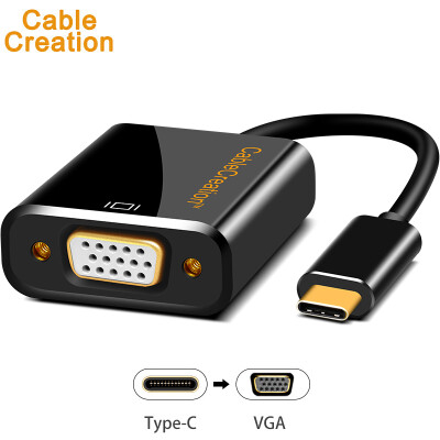 

CABLE CREATION CD0007 Type-C to VGA Converter USB31 USB-C to VGA Line Adapter Extension Cable MAC Docking Station TV Projector