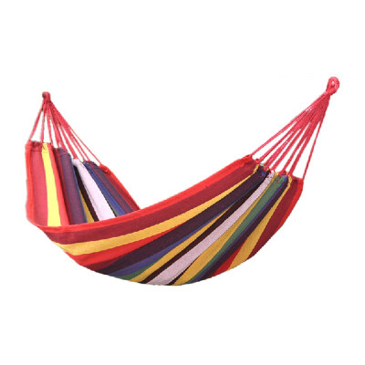 

Gaga Lin JA-60 camping outdoor thickening canvas hammock leisure single hammock blue color bar