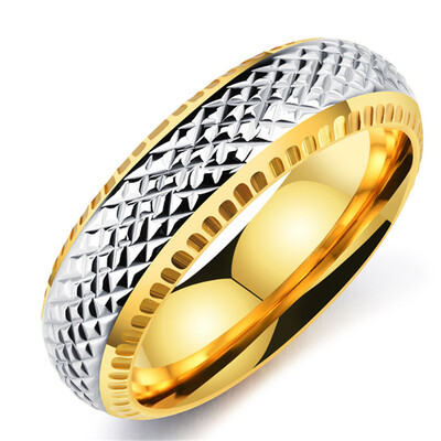 

Korea Trendy Jewelry Stainless Steel Ring Men Fashion Jewelry 6MM Finger Rings Accessories Male Gift OR559