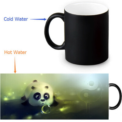 

Panda 350ml12oz Heat Reveal Mug Color Change Coffee Cup Sensitive Morphing Mugs Magic Mug Milk Tea Cups