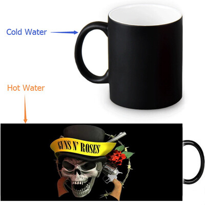 

Guns&Rose 350ml12oz Heat Reveal Mug Color Change Coffee Cup Sensitive Morphing Mugs Magic Mug Milk Tea Cups