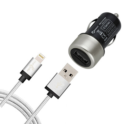 

FirstSeller MFi USB Sync Charger Data Lightning CableSilvery GPS Universal 21A G1 Fit DC1224V Car Phone Charger for iPhone56