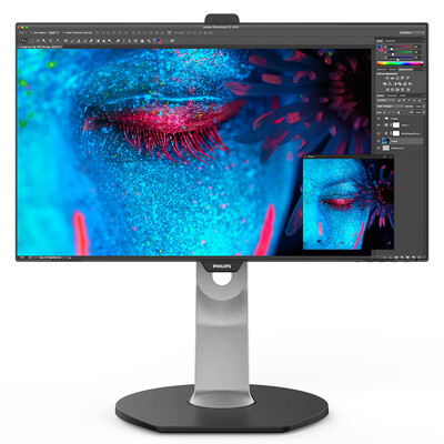 

Philips PHILIPS 23,8-дюймовый экран AH-IPS с четырьмя узкими пограничными лифтами, вращающимся флагманским компьютерным офисным монитором 241P8QPTKEB
