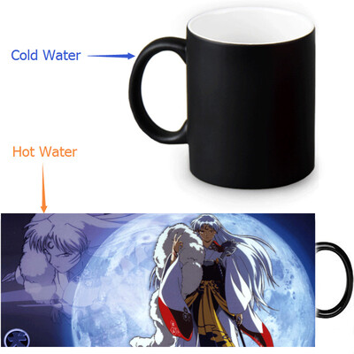 

Inuyasha 350ml12oz Heat Reveal Mug Color Change Coffee Cup Sensitive Morphing Mugs Magic Mug Milk Tea Cups