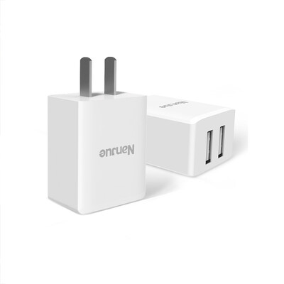 

Nanjue (NANJUE) Двухпортовый USB-зарядное устройство для зарядного устройства для планшетов 2A Поддержка вывода Apple / Samsung / Millet / Huawei / OPPO / VIVO White