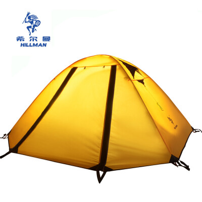 

Hillman good quality 2 person double layer ultralight aluminum poles waterproof windproof camping tent