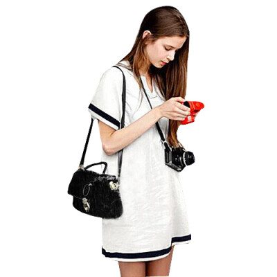 

Lovaru ™HOT SALE 2015 NEW FASHION casual o-neck straight short sleeve high quality women's loose brief dresses