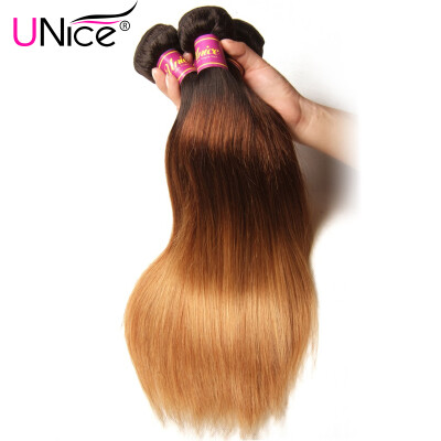 

UNice Hair Ombre Brazilian Hair Straight Weave T1B427 Remy Hair Bundles 100 Human Hair