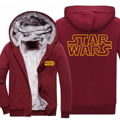 

2018 New Dropshipping Star Wars Unisex Cold Proof Thicken Hoodies Sweatshirts Jacket Coat Cosplay Star War Zipper Fleece Hoodie