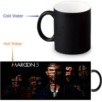 

Maroon 5 350ml12oz Heat Reveal Mug Color Change Coffee Cup Sensitive Morphing Mugs Magic Mug Milk Tea Cups