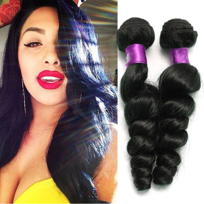 

Loose wave brazilian human hair wefts natural black 4bundles 100g/pcs loose wave brazilian virgin hair extensions loose wave Hair