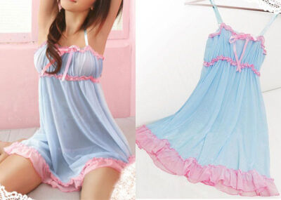 

Women Nice Lace sexy lingerie Sleepwear Robes Nightwear Nightdress + G-String