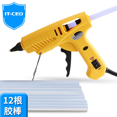 

IT-CEO hot melt glue gun 80W hot melt glue stick strip 11MM apply DIY process repair glue gun with switch standard 12 transparent glue stick Z3JQ2-B