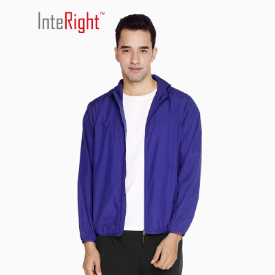 

INTERIGHT outdoor skin clothing men&women models lightweight breathable windbreaker treasure blue male