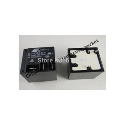 

10pcs SLC-12VDC-SL-C SLC-12VDC-SL-A T91 12V 5pin Black Electrical PCB Power Relay 30A 250VAC
