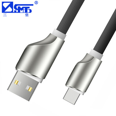 

Sanbao DX-100PK mobile phone charging cable TYPE-C interface zinc alloy knife line pink 1 meter