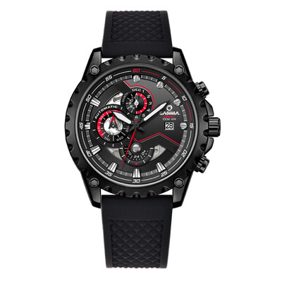 

2018 new automatic mechanical men watch multifunction sport stainless steel mens watch with stopwatch&calendar 8211