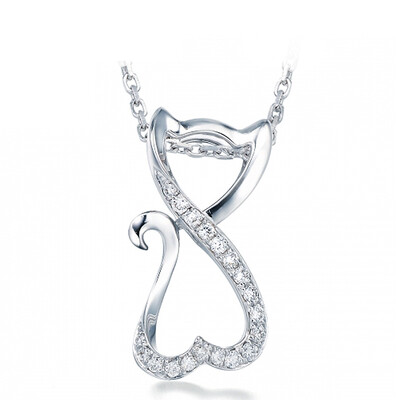 

yoursfs ® 925 серебро искусственной Diamond кпп кулон свадьбу ожерелье моды серебряные украшения