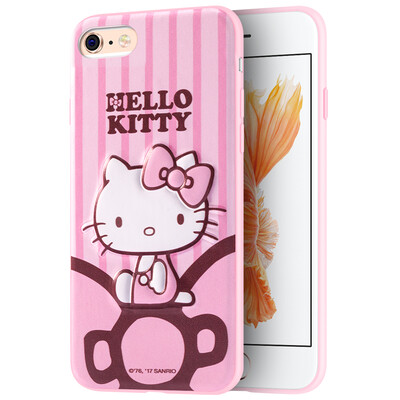 

Hello Kitty Apple iPhone6s Plus6 Plus Mobile Shell Cover Cartoon Cute All-inclusive Drop Three-dimensional soft cover Lori Hello Kitty