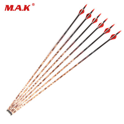 

6 шт. Чистая угловая стрела 32 дюймов Наружный диаметр 7.8 мм. Позвоночник 250 с пером Blazer. Съемный наконечник для стрельбы из лука. Охота.