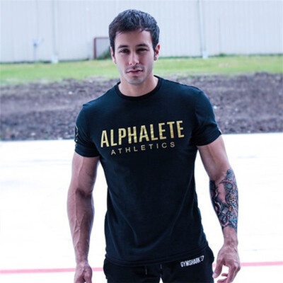 

Muscle Dr fitness brothers summer mens sports running training basketball wear short-sleeved T-shirt